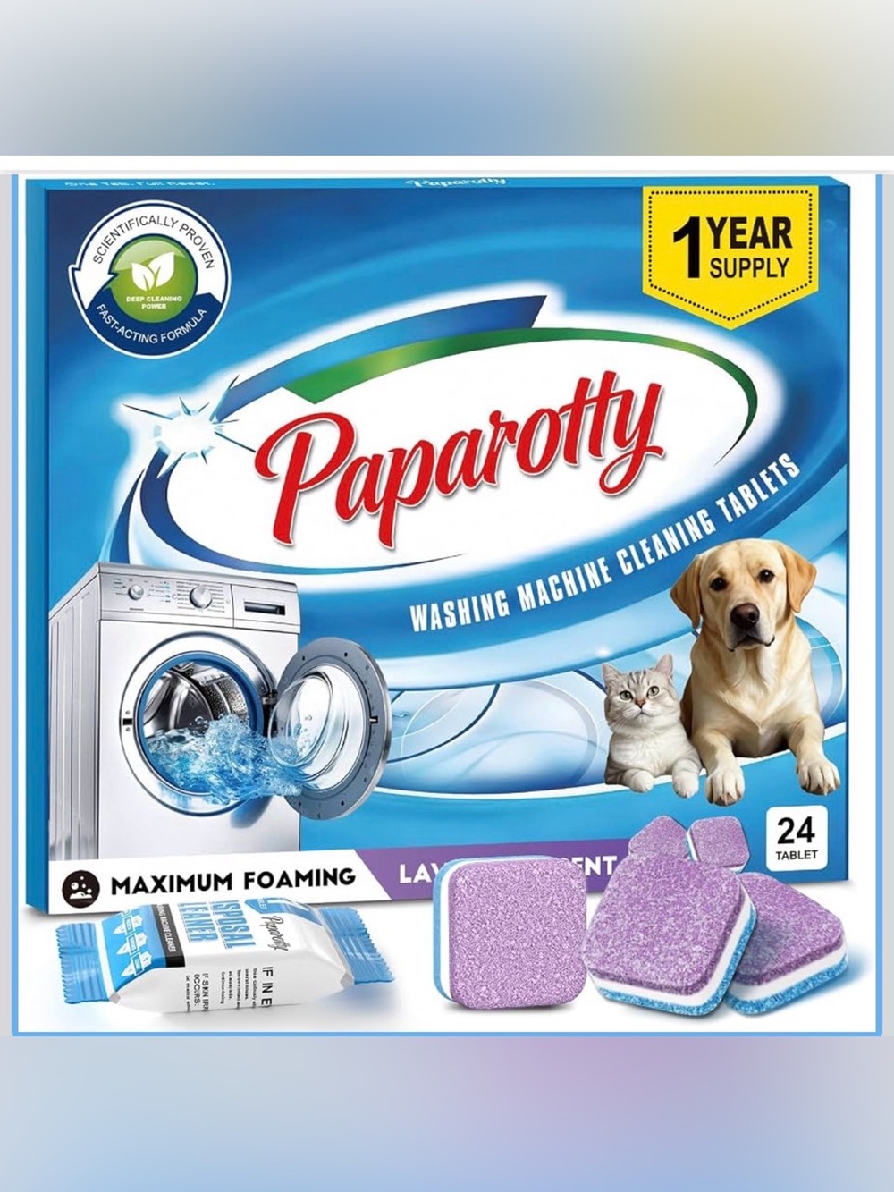 Washing Machine Cleaner Tablets - 24 Pack (12 Month Supply) | HE Compatible